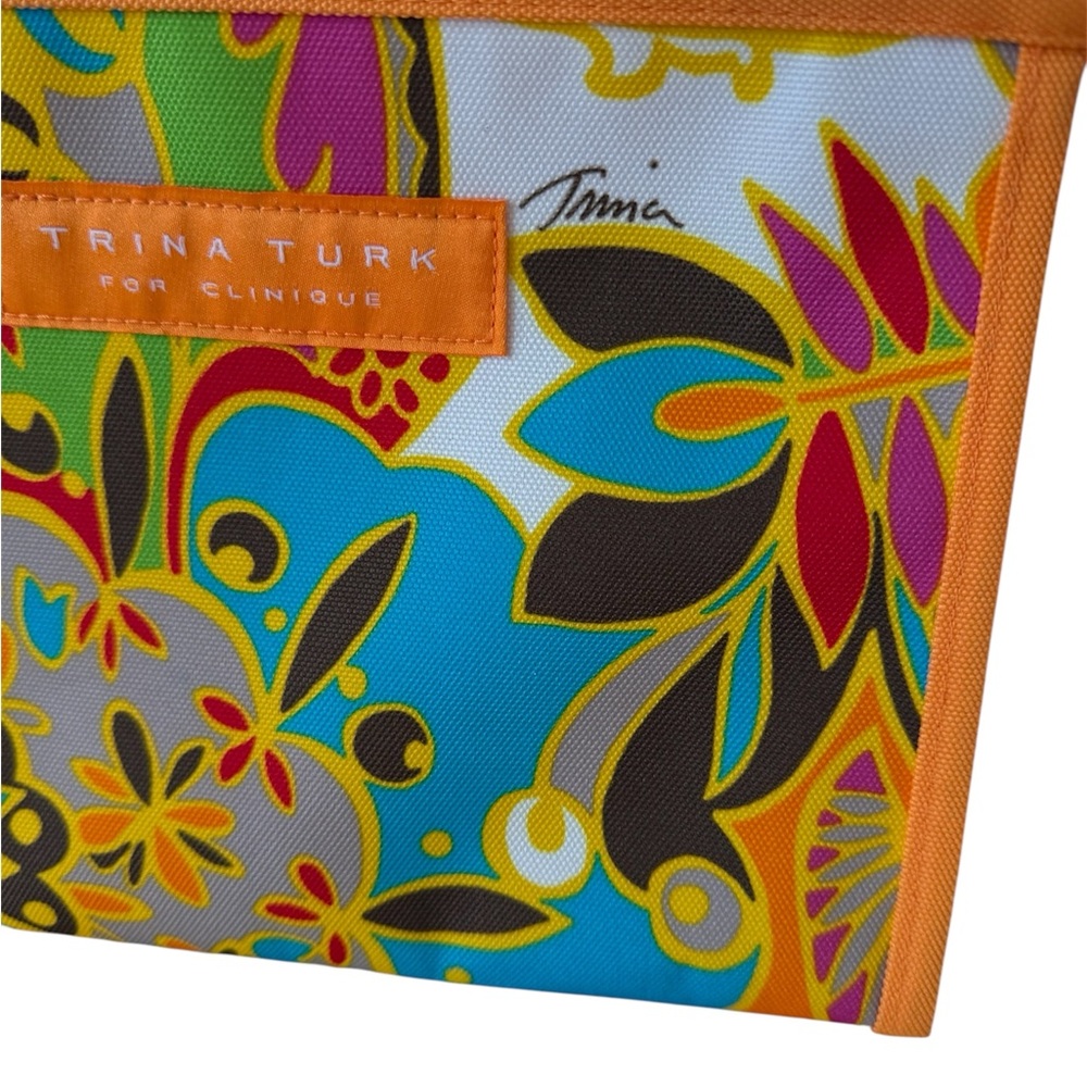 Trina Turk Clinique Colorful Floral Cosmetic Bag - Picture 2 of 5